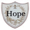 Ceramic Decoration Shield: Hope - GermanGiftOutlet.com
 - 1