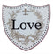 Ceramic Decoration Shield: Love - GermanGiftOutlet.com
 - 1