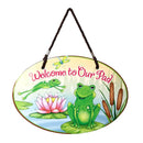 "Welcome To Our Pad" Ceramic Door Sign-DT07