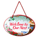 "Welcome To Our Nest" Ceramic Door Sign-DT07