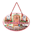 "Welcome Friends" Decorative Door Sign-DT07