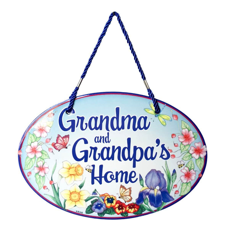 Welcome To Grandma & Grandpa's Decorative Door Sign-DT07