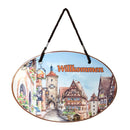 German "Willkommen" Ceramic Door Sign-DT07