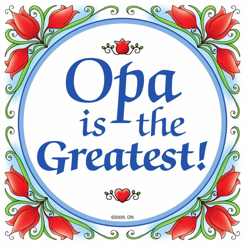 German Gift Opa Wall Plaque Tile