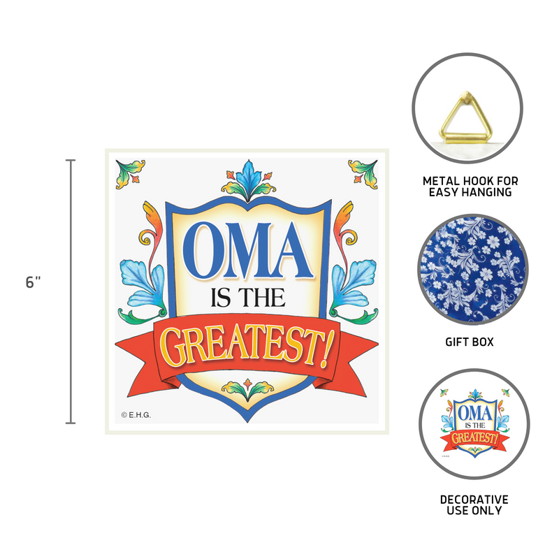 German Oma Gift Idea Wall Plaque Tile