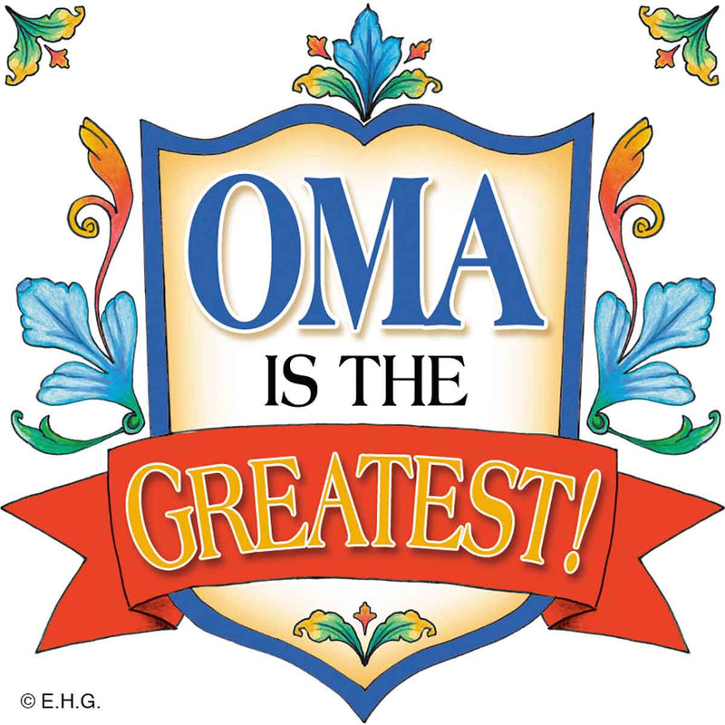 German Oma Gift Idea Wall Plaque Tile