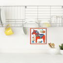 Wall Tile Design Red Swedish Dala Horse