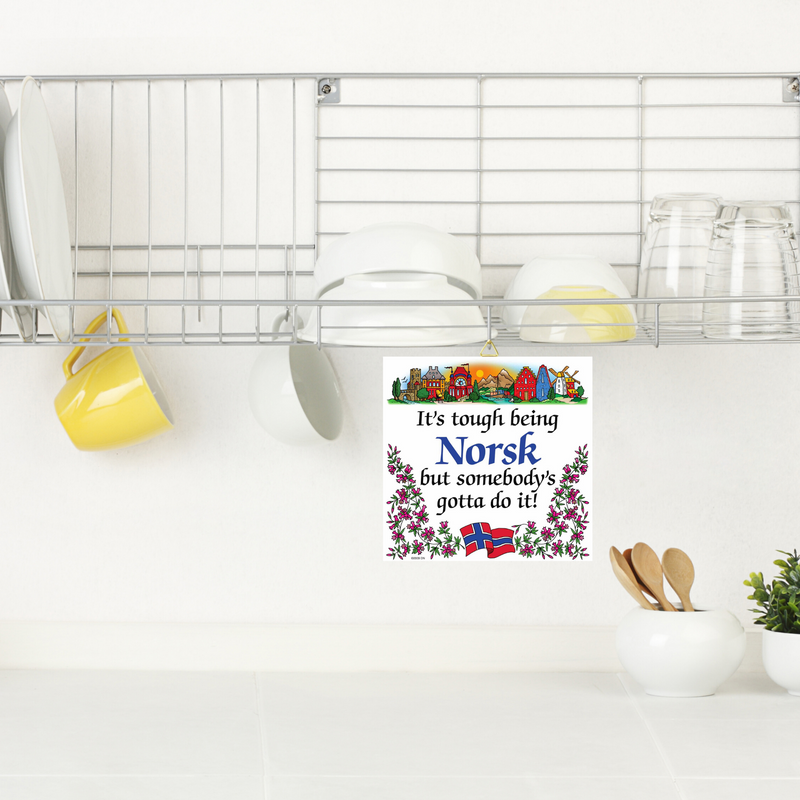 Kitchen Wall Plaques: Tough Being Norsk