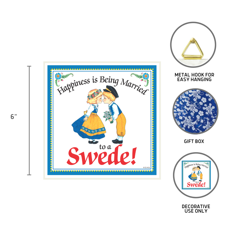 Kitchen Wall Plaques: Happily Married Swede