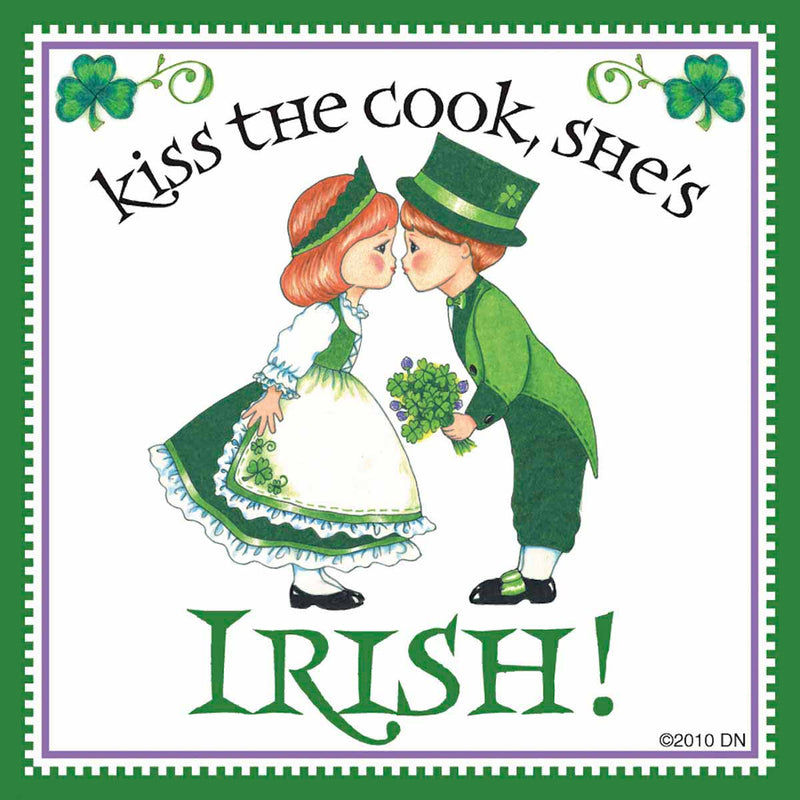Irish Gift Tile "Kiss Irish Cook"