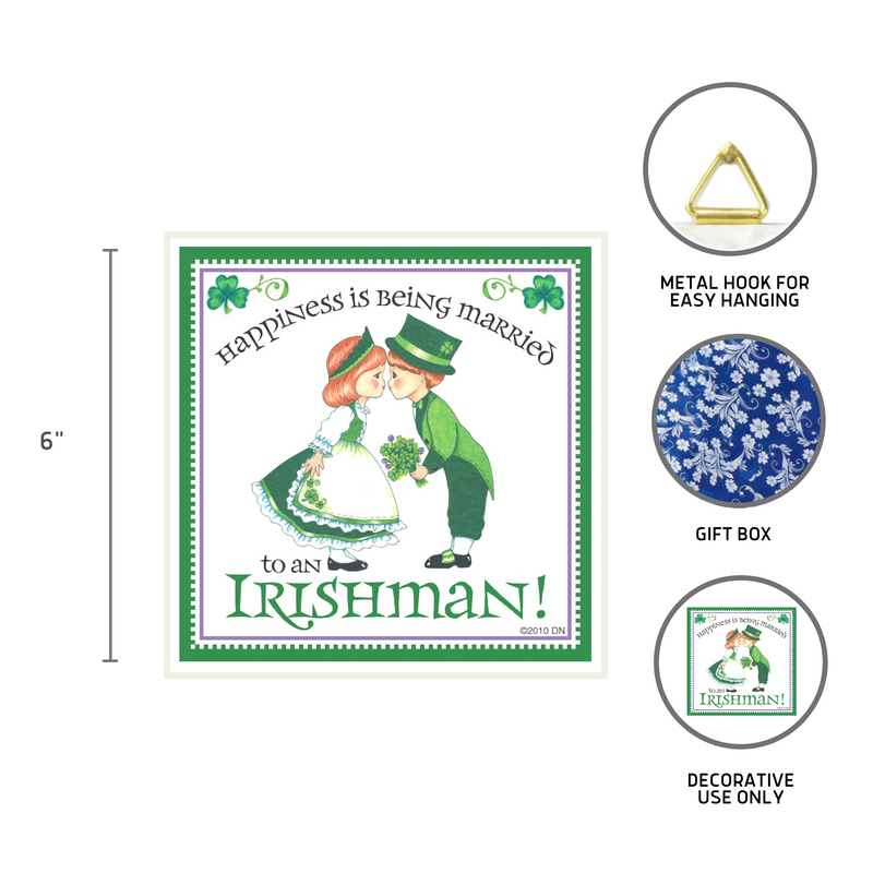 Irish Gift Tile "Married to Irish"