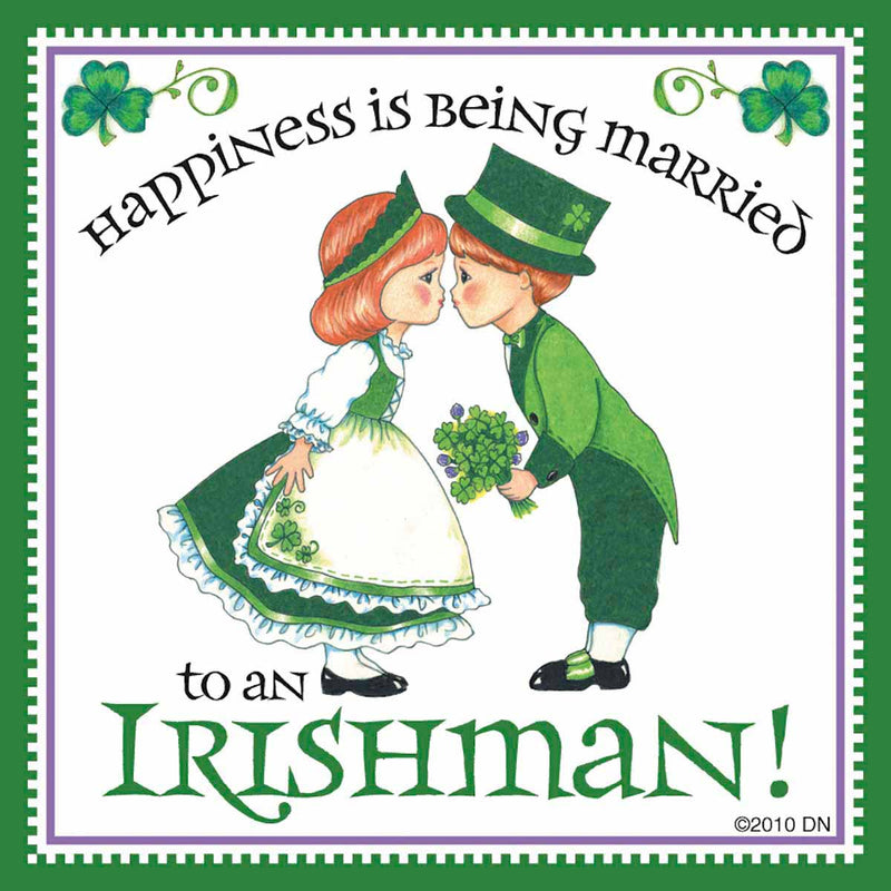 Irish Gift Tile "Married to Irish"