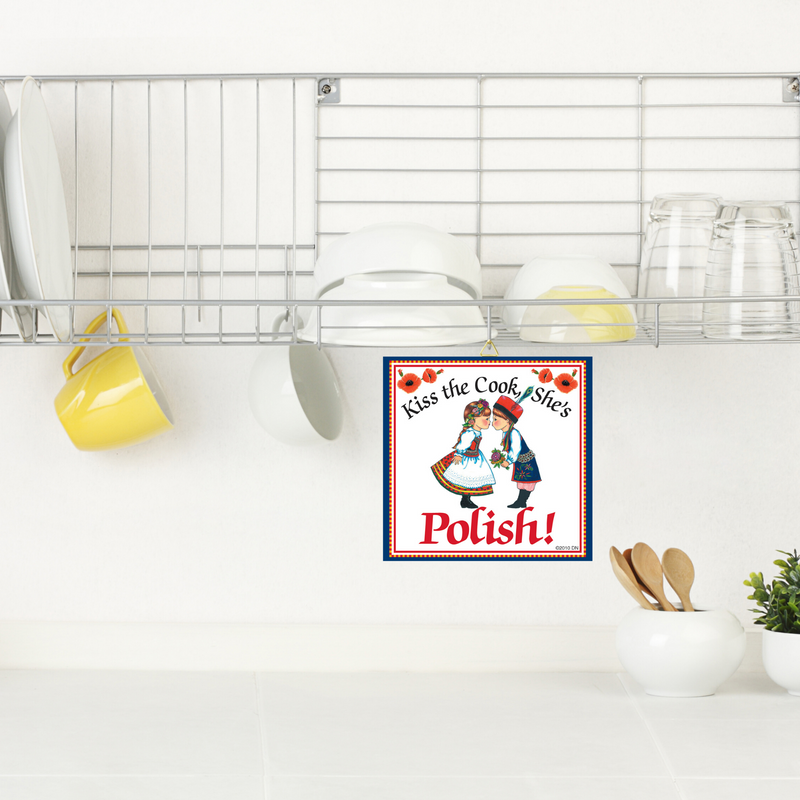 Polish Gift Tile "Kiss Polish Cook"