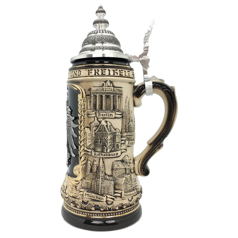 Deutschland Eagle Medallion Rustic 1.4L German Beer Stein