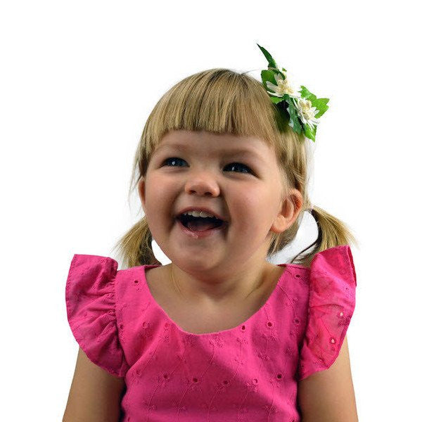 Bridal Flower Hair Clip: Edelweiss - GermanGiftOutlet.com
 - 2