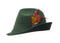 "German Hunter" Green Hat Fedora With Edelweiss & Feather-HA12