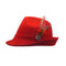 "German Hunter" Red Hat Fedora with Edelweiss & Feather - GermanGiftOutlet.com