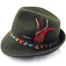 German Alpine Green 100% Genuine Wool Hat - GermanGiftOutlet.com
 - 1