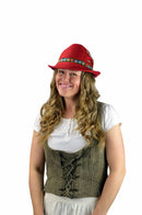 German Alpine Red 100% Genuine Wool Hat - GermanGiftOutlet.com
 - 4
