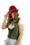 German Alpine Red 100% Genuine Wool Hat - GermanGiftOutlet.com
 - 3