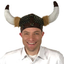 Deluxe Cloth Horned Nordic Costume Viking Helmet-HA05