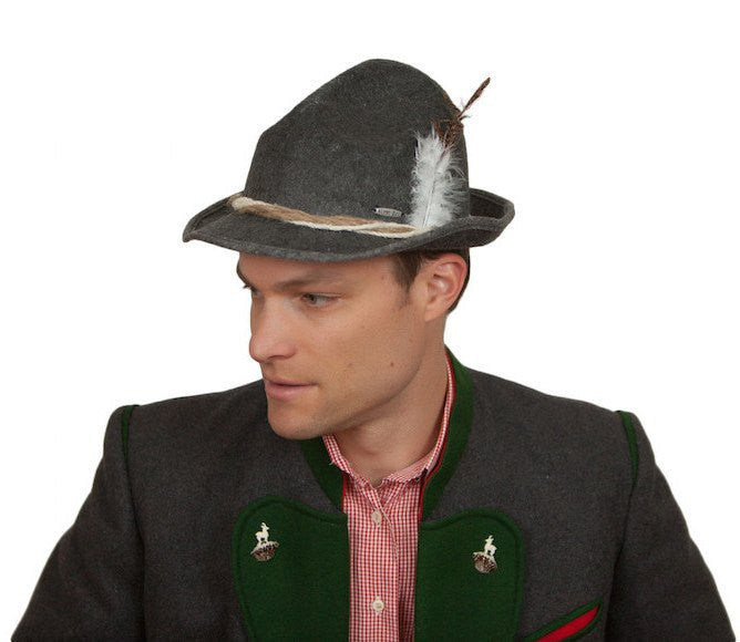 German Fedora Felt Hat Gray - GermanGiftOutlet.com
 - 3