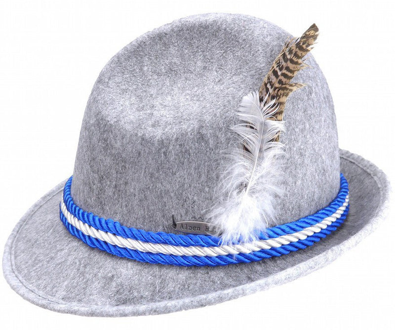 German Alpine Hat Gray With Rope - GermanGiftOutlet.com
 - 1