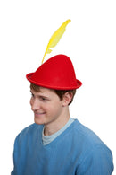 German Hat Red with Yellow Feather - GermanGiftOutlet.com
 - 4