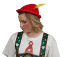 German Hat Red with Yellow Feather - GermanGiftOutlet.com
 - 3