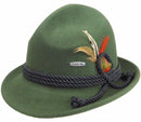 German Bavarian Style Green 100% Wool Hat - GermanGiftOutlet.com
 - 1