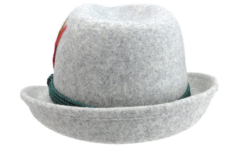 German Alpine Style Gray 100% Wool Hat - GermanGiftOutlet.com
 - 4