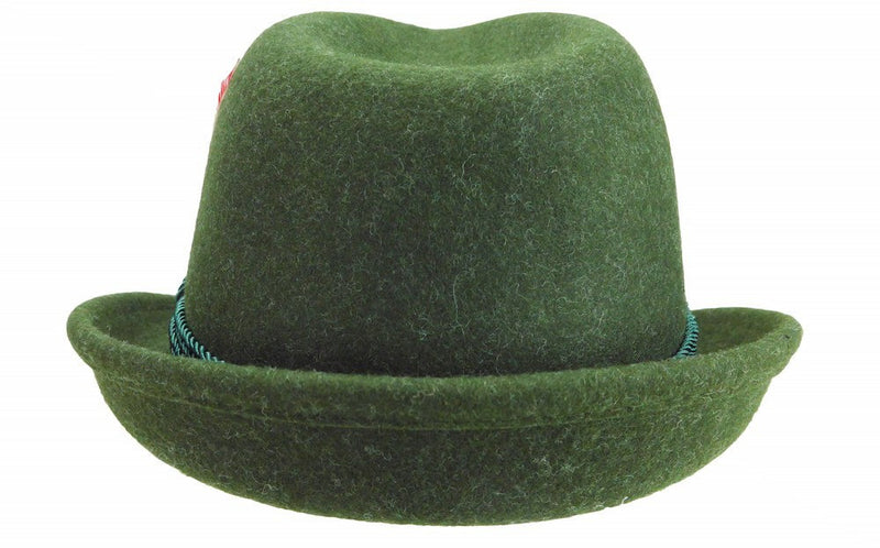 German Alpine Style Green 100% Wool Hat - GermanGiftOutlet.com
 - 4