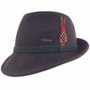 German Alpine Style Brown 100% Wool Hat - GermanGiftOutlet.com
 - 1