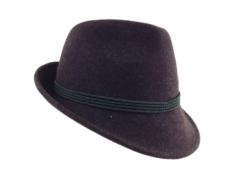 German Alpine Style Brown 100% Wool Hat - GermanGiftOutlet.com
 - 4