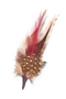 German Hat Single Feather Decor White/Brown - 1