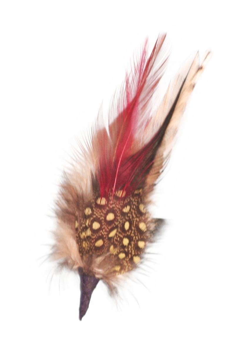 German Hat Single Feather Decor White/Brown - 1