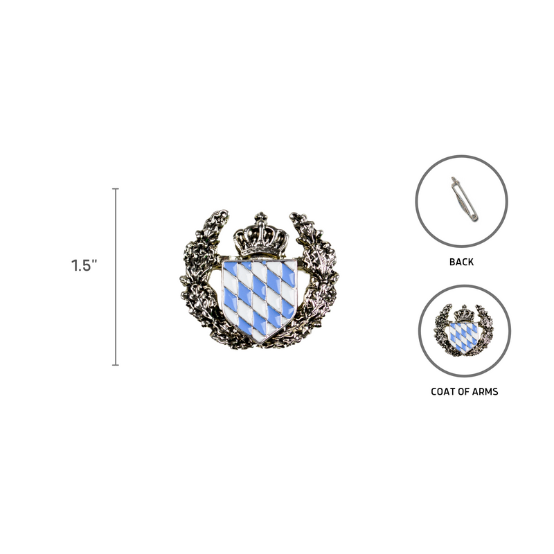 German Themed Bavarian Coat of Arms Collectible Hat Pin