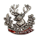 German Oktoberfest Hat Pin Metal Medallion Stag Oktoberfesty Banner-HP09