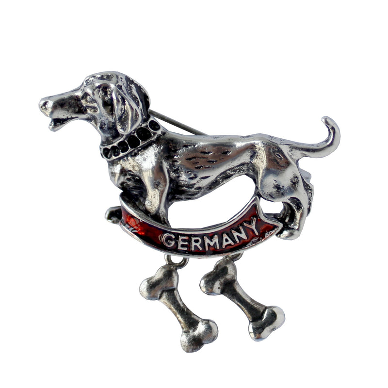 German Oktoberfest Hat Pin Metal Dachshund Dog Oktoberfesty Banner-HP09