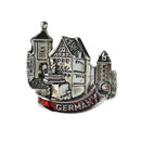 German Oktoberfest Hat Pin Metal Village Scene Oktoberfesty Banner-HP09