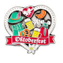 German Oktoberfest Hat Pin with Oktoberfest Icons