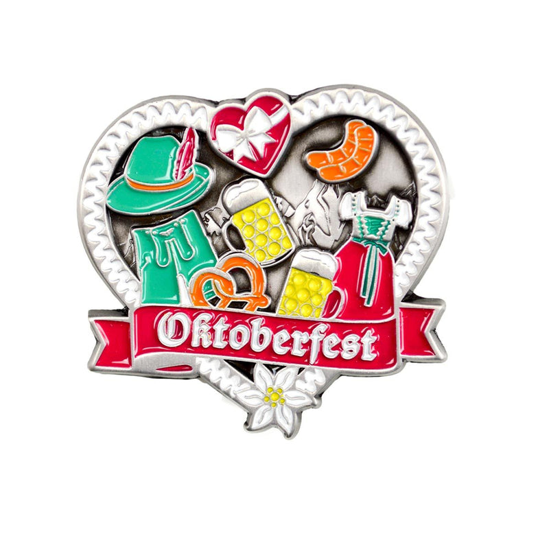 German Hunting Hat Pin with Oktoberfest Themed -1
