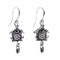 German Cuckoo Clock Pendant Silver Plated Earrings-JE02