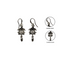 German Cuckoo Clock Pendant Silver Plated Earrings