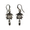 German Cuckoo Clock Pendant Silver Plated Earrings