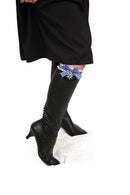 Blue/White Edelweiss Leg Garter Costume Accessory - 2 - GermanGiftOutlet.com