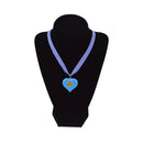 Edelweiss Blue Heart Necklace Oktoberfest Costume Jewelry - 1  - GermanGiftOutlet.com