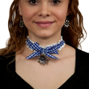 Bavarian Pattern Collar with Edelweiss Pendant
