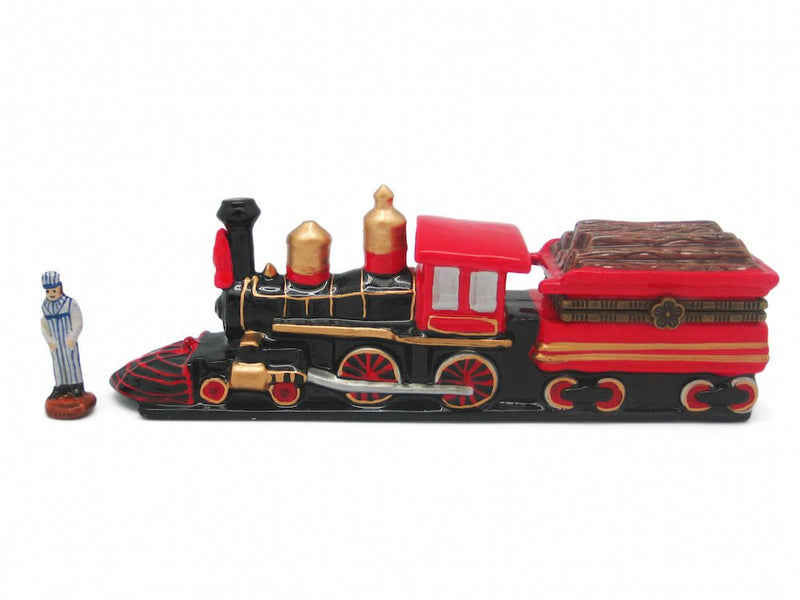 Train Collectibles American Wooden Train Hinge Box - GermanGiftOutlet.com
 - 1