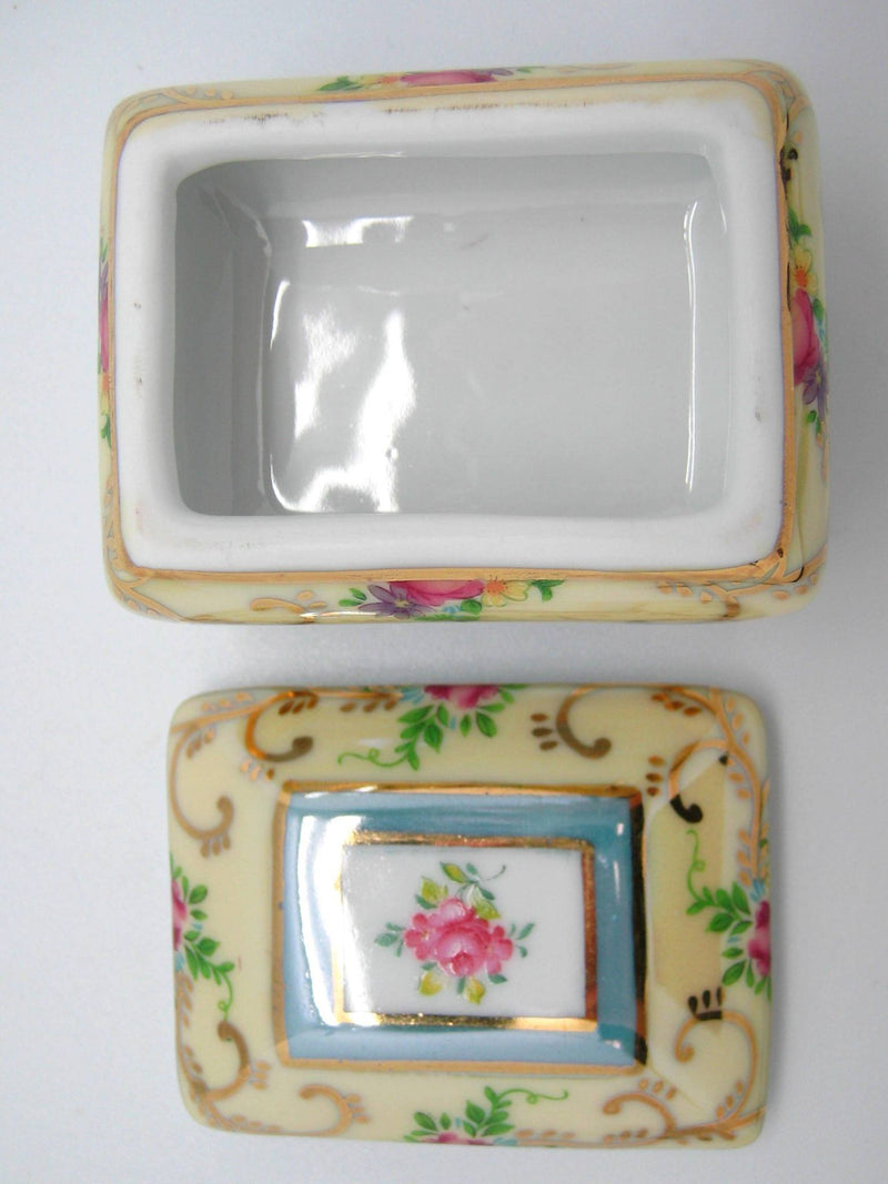 Vintage Victorian Antique Square Jewelry Box Deluxe Gold - GermanGiftOutlet.com
 - 2